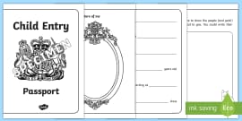 Download UK Passport Template | Passport Activity Template