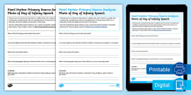 day of infamy speech analysis worksheet answers