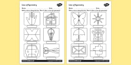 Draw The Other Half Symmetry Worksheet | Symmetry Resources