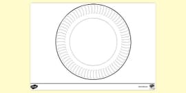Kitchen Plate Colouring Sheet (teacher made) - Twinkl