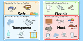 materials properties their word activity mat pack hard primary twinkl science everyday school cards ks1 kids grade resources made matter
