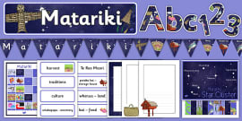 Matariki Themed Page Borders Pack (Hecho por educadores)