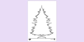 Christmas Tree Stencil Template (Teacher-Made) - Twinkl
