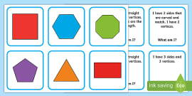 2D Shape Names Word Mat - Primary Resources (teacher made)