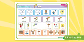 The Easter Story Word Mat (teacher made) - Twinkl