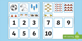 Children's Number Matching Cards - Printable - Teaching Tool