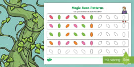 Jack and the Beanstalk Bean Number Matching Activity 