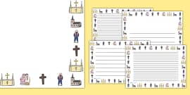 Religion Page Borders - religious education, RE, writing aid