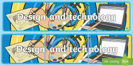 Design and Technology Title Display Lettering (teacher made)