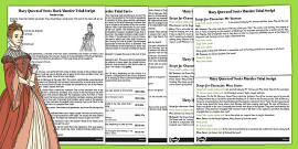 Mary Queen of Scots Timeline Fact Display Cards - mary, queen