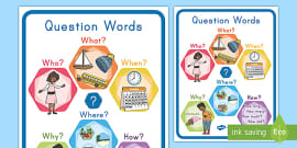 👉 5W1H Worksheet - Who What Where When How Question Cards