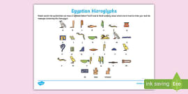 Egyptian Cartouche Hieroglyph Cut and Stick Template