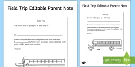 editable field trip letter