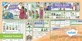 School subjects in French - School Subjects Lesson Pack