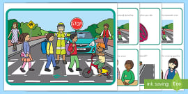 FREE! - Road Safety Flash Cards (teacher made)