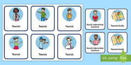 Tourist Information Role Play Badges (teacher made) - Twinkl