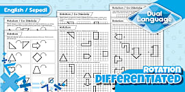 Grade 7 Maths - Term 3 - Rotation Differentiated Worksheets - Setswana ...