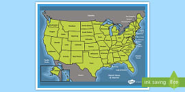 united states abbreviations map activity teacher made