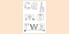 Colour Letters Colouring Pages | Colouring Sheets