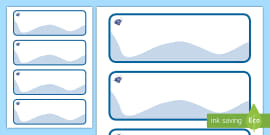 FREE! - Editable Drawer - Peg - Name Labels (Set 1) - Blue