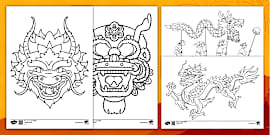 Chinese New Year | Dragon Mask Template (teacher made)