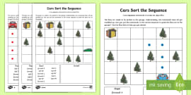 Robots Sort the Sequence Coding Activity - KS2 - Twinkl