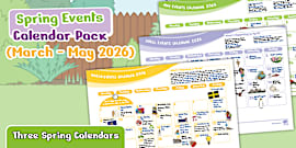 April Events Calendar 2026 - Twinkl