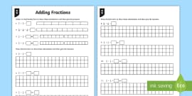 FREE! - Adding and Subtracting Fractions Worksheet | Years 3 to 6