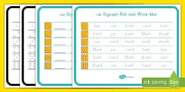 -qu Digraph Roll and Write Mat (Teacher-Made) - Twinkl