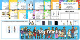 All About Me: My Family Resource Pack (teacher made)