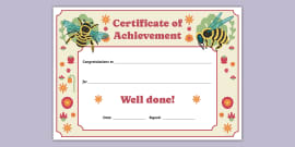 English award certificate for kids | Printable | Twinkl