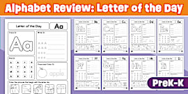 Writing Letters Review Worksheet Alphabet Review Worksheet for PreK-K