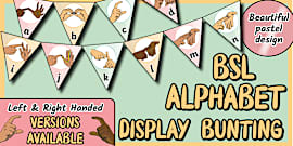 British Sign Language Alphabet Display Borders