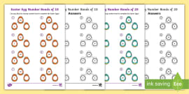 Easter Egg Number Bonds to 10 (Teacher-Made) - Twinkl