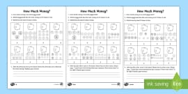 Year 2 Money Making Amounts Homework Worksheet | Maths