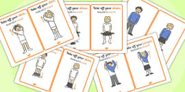 PE Changing Prompt Cards (teacher made) - Twinkl