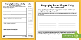 features of writing a biography