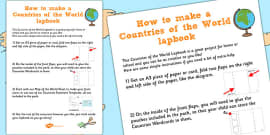 FREE! - Countries of the World Lapbook Instructions - lapbooks instruction