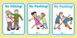 FREE! - No Biting No Kicking Display Posters - No biting, no kicking, Good