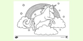 Printable Unicorn Colouring Pages for Kids - Teacher-made