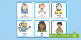 Feelings and Emotions Cards English/Portuguese - Twinkl