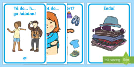 Éadaí Loop Cards Gaeilge - Gaeilge (teacher made) - Twinkl