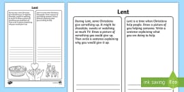 Lent Worksheet | KS1 | Lent Worksheet