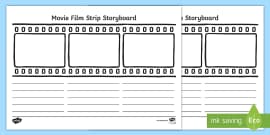 Film Strip Storyboard Template (Teacher-Made) - Twinkl