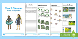 year 6 summer themed maths activity booklet teacher made