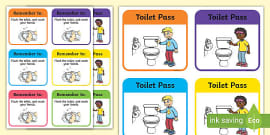 Toilet Passes (teacher made) - Twinkl