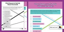 What Happens to My Body When I Feel Disappointed? Worksheet