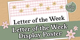 Letter of the Week Banners