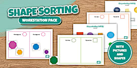 2D Shape Cut and Stick Sorting Activity - Twinkl - KS1