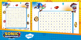 Sonic Wordsearch - Sonic X Twinkl (teacher-made) - Twinkl